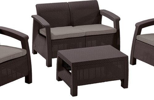 Садовая мебель Allibert Corfu Set (диван, 2 кресла, стол)