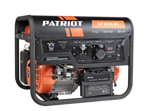 Бензиновый генератор PATRIOT GP 6510AE, (5500 Вт)