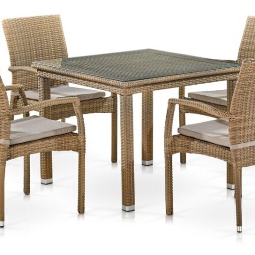 Мебель садовая T257B/Y379B-W65 Light Brown (4+1)