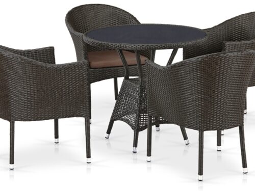 Комплект обеденной мебели T707ANS/Y350-W53 4Pcs Brown