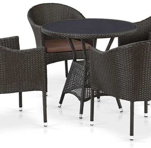 Комплект обеденной мебели T707ANS/Y350-W53 4Pcs Brown