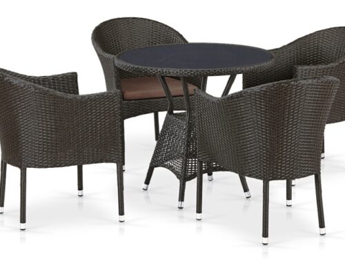 Обеденный комплект мебели T197ANS/Y350A-W53-D96 4Pcs Brown