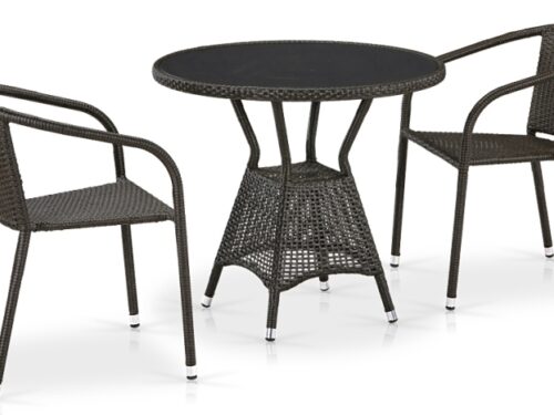 Кофейный комплект из ротанга T707ANS/Y137C-W53 2Pcs Brown