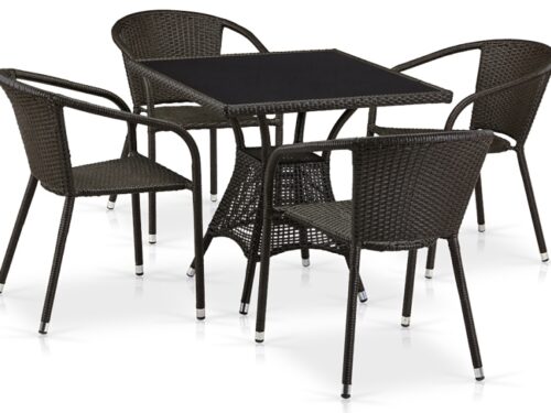 Комплект обеденной мебели T197ANS/Y350A-W53-D96 4Pcs Brown