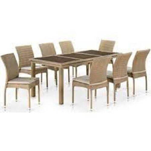 Обеденный комплект мебели из ротанга T365/Y380B-W65 Light Brown (8+1)