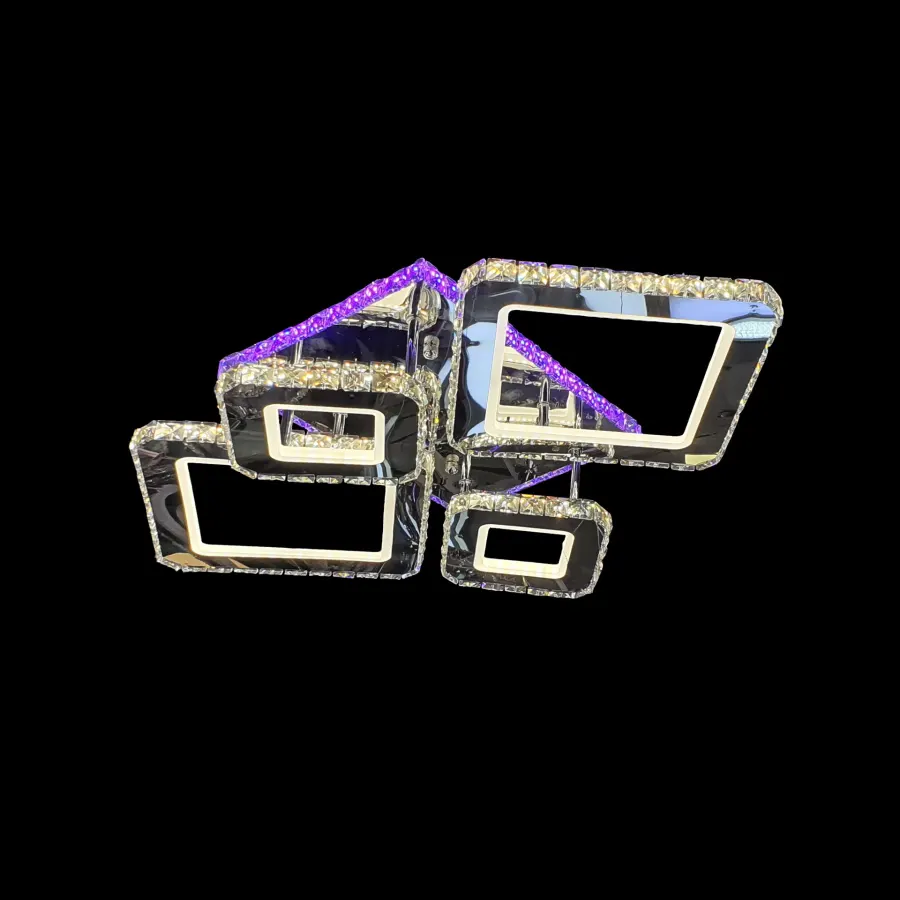 Светодиодная люстра с пультом ромбы Roof Romb 4