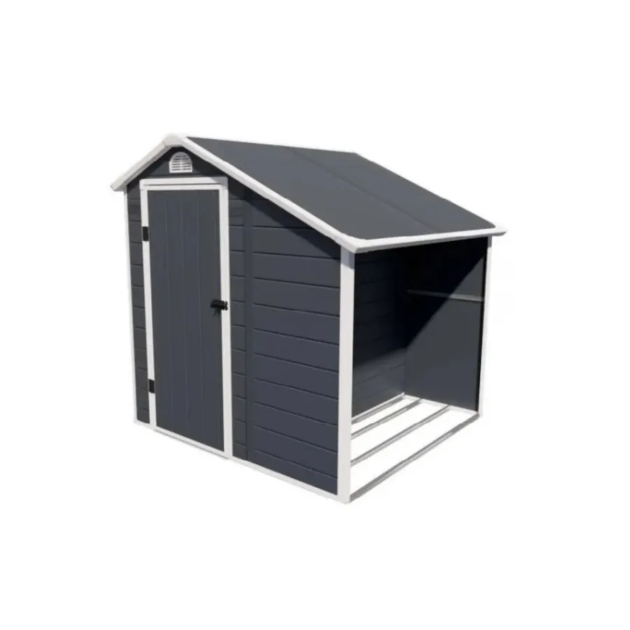 Сарай WOTEX Storage-02-3, серый с белым